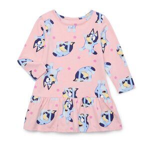 DISNEY BLUEY Dress BABY GIRL SIZE 12 MONTHS Pink NEW